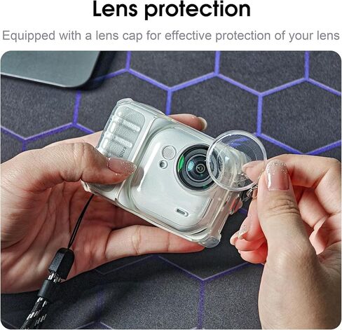 TPU Protective Cover for Insta360 Go Ultra Action Camera Sleeve with Lens Cap Cover Accessories (Transparent) in Saudi Arabia