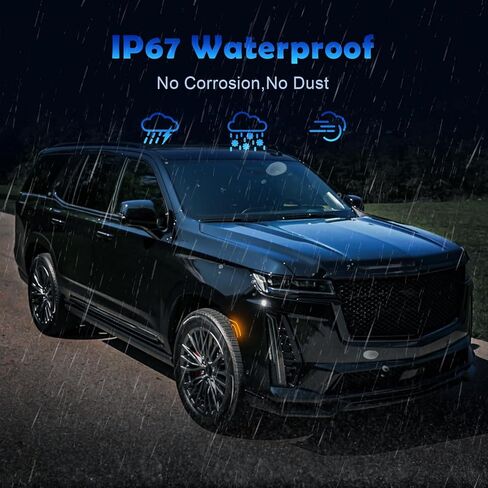 مصباح LED Side Marker Lights متوافق مع 2021 2022 2023 2024 Yukon/Yukon XL/Yukon Denali/Tahoe/Suburban/Escalade/Escalade ESV ، 2pcs الأضواء الجانبية الأمامية (مصابيح دخان بيضاء) in Saudi Arabia