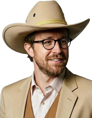 Thuizen الرجال والنساء الكلاسيكية الغربية المتداول من جلد الغزال من جلد الغزال اللائق رعاة البقر رعاة البقر القبعة in Kuwait