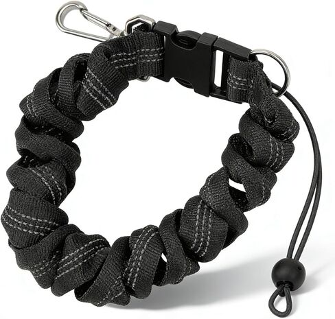 Diving Camera Lanyard, Stainless Steel Spring Coiled Strap, Orange, Durable and Quick Release - Secure Underwater Use, Easy Attachment, Ideal for Diving and Snorkeling in Saudi Arabia