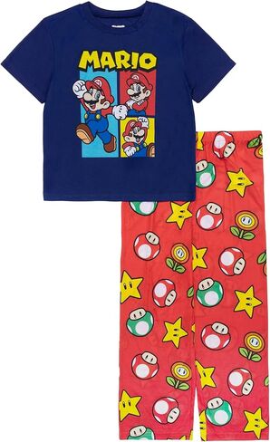 Nintendo Boys' 2-Piece Loose-fit Pajama Set, Soft & Cute for Kids in Saudi Arabia