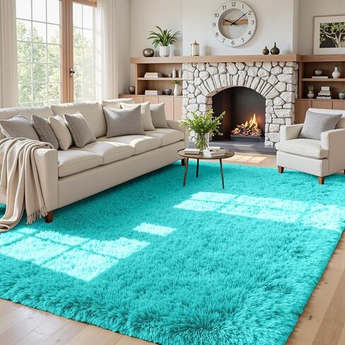 8x10 Area Rugs for Living Room Rug: Soft Fluffy Shag Gray Rugs for Bedroom, Non-Slip Large Fuzzy Plush Rug Indoor Floor Carpet for Nursery Kids Boys Girls Room, Dorms, Playroom, Modern Home Decor in Saudi Arabia