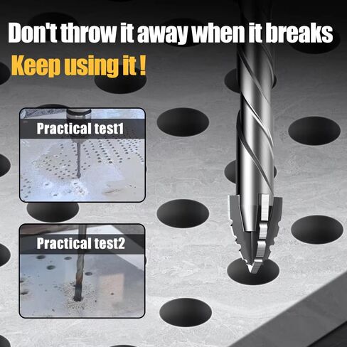 1pc 6mm Eccentric Drill Bit - 4-Flute Serrated Design with Hex Shank for Dry Drilling Ceramic Tiles, Glass, Marble, Concrete, Stainless Steel and Hard Plastics in Saudi Arabia