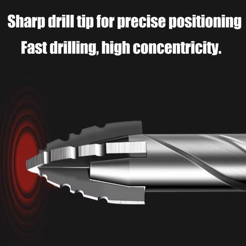 1pc 6mm Eccentric Drill Bit - 4-Flute Serrated Design with Hex Shank for Dry Drilling Ceramic Tiles, Glass, Marble, Concrete, Stainless Steel and Hard Plastics in Saudi Arabia
