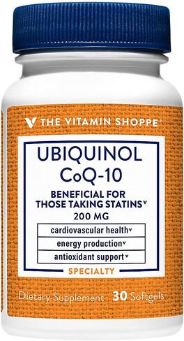 يدعم فيتامين شوب يوبيكوينول CoQ -10 200mg - مفيد لأولئك الذين يأخذون الستاتين - صحة القلب والخلوية وإنتاج الطاقة الصحية ، مضادات الأكسدة الأساسية - مرة واحدة يوميًا (120 ناعمة) in Saudi Arabia