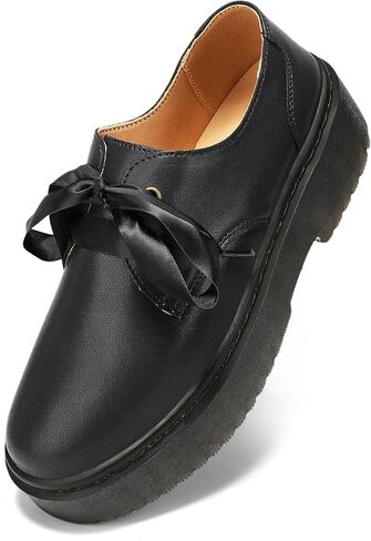 BEAUSEEN Women's Leather Platform Loafers - Slip On Walking Shoes Lightweight Thick Sole with Arch Support | Retro Comfort Fit in Saudi Arabia