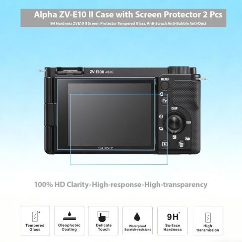 حافظة لملحقات كاميرا Sony Alpha ZVE10 II، حافظة واقية من السيليكون الناعم ZV-E10 II مع واقي شاشة، كم، خفيف الوزن، مضاد للخدش لهاتف Sony ZV E10 II (وردي) in Kuwait