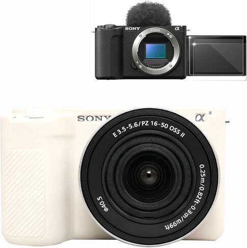 حافظة لملحقات كاميرا Sony Alpha ZVE10 II، حافظة واقية من السيليكون الناعم ZV-E10 II مع واقي شاشة، كم، خفيف الوزن، مضاد للخدش لهاتف Sony ZV E10 II (وردي) in Kuwait
