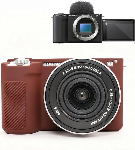 حافظة لملحقات كاميرا Sony Alpha ZVE10 II، حافظة واقية من السيليكون الناعم ZV-E10 II مع واقي شاشة، كم، خفيف الوزن، مضاد للخدش لهاتف Sony ZV E10 II (وردي) in Kuwait