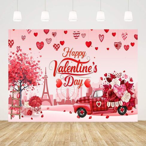 7x5ft عيد الحب خلفية عيد الحب سعيد خلفية للتصوير الفوتوغرافي خلفية القلب الأحمر عيد الحب زينة الحفلات راية صور بوث الدعائم in Kuwait