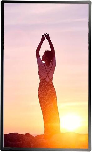 إطار صور رقمي بورتريه، إطار صور رقمي إلكتروني 32 بوصة 1920 * 1080، مع مساحة تخزين 32 جيجابايت وفتحة بطاقة Sd مع مستشعر حركة، إعداد سهل (أسود) in Saudi Arabia