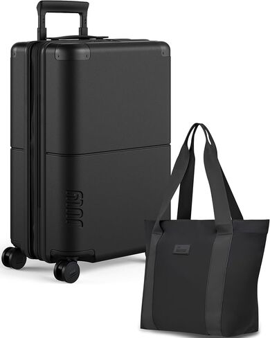Carry On Max Expandable - 21.5" Airline Approved Carry On Luggage with Travel Tote, Rolling Suitcase for Men & Women - TSA Lock Spinner Suitcase, Silent Wheels, Expansion Zip - Charcoal in Saudi Arabia
