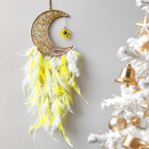 Moon Dreamcatcher Pink Crystal Tree Life Dream Catchers - Girls Children's Sweet Dreams Gift in Kuwait