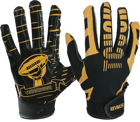 Youth Football Gloves, Sticky Kids Football Receiver Gloves, Flag Football Gloves Gifts for Boys Girls in Saudi Arabia