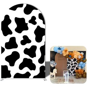 Howdy Baby Cowboy Country دش الطفل حفلة التعميد غطاء خلفية قوس خلفية منحنية، قماش سباندكس مرن (حزام رعاة البقر، 7.2FT (7.2x4ft)) in Kuwait