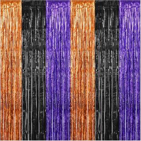 4 Pack Valentines Day Foil Fringe Curtains 3.2ft x 8.2ft Red and Pink Backdrop Curtain Metallic Tinsel Photo Booth Background for Valentines Day Birthday Party Decoration in Kuwait