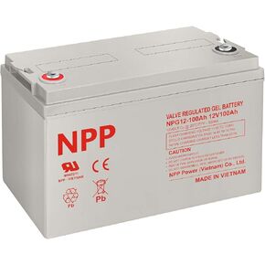 NPP NPG12-150Ah(2 Pcs) 12V 150Ah Rechargeable Gel Battery with Button Style Terminals SLA Storage Deep Cycle Battery for Off Grid Solar System in Kuwait