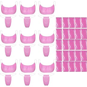 100 Pieces Disposable Bras and Panties for Spa Women Bras and Bikini Thongs in Kuwait