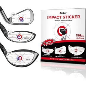 Novelty Golf Impact Tape – 156pcs Emoji Swing Training Stickers for Driver, Iron & Wood | Tear-Off, Waterproof, Instant Feedback in Saudi Arabia