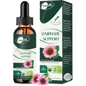 Liposomal Lymphatic Drainage Drops - Lymph Detox Cleanse & Immune Support with-Echinacea, Dandelion, Burdock-Supports Lymphatic Health 2 FL.OZ in Kuwait