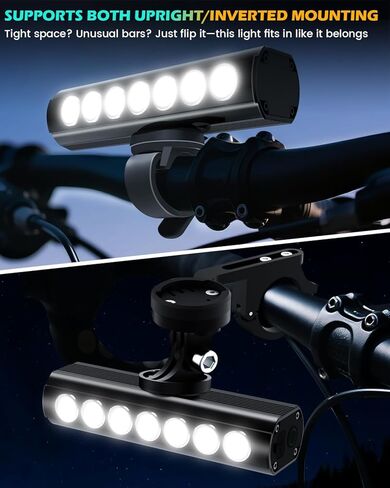 2025 New Super Bright Bike Lights for Night Riding, 7 LED USB Rechargeable Bike Headlight, Bicycle Light Taillight, Waterproof Aluminum Bicycle Headlight for Adult Kid Mountain Road Commuter Cycling in Saudi Arabia