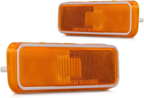 Karparts360 لعام 1984-1989 Dodge D100 Front Side Marker Lights Assembly Unit Driver and Side Passenger | زوج | CH2550101 CH2550101 | 3587436 3587436 in Kuwait