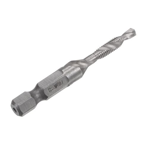 مجموعة مثقاب وريشة صنبور، 1/4 بوصة ساق سداسية M4 × 0.7 متري غير مطلي عالي السرعة من الفولاذ 4341 أداة حفر فلوت حلزوني قطعتين in Saudi Arabia