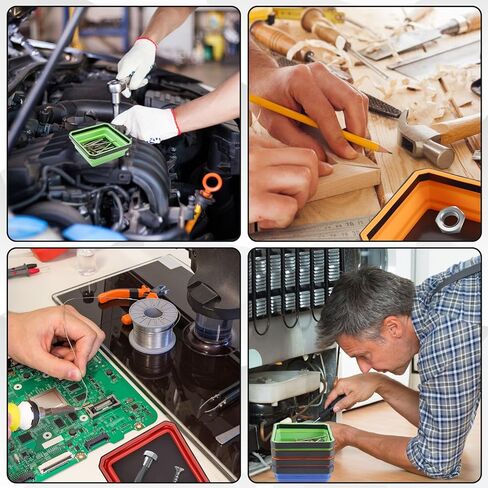 12pcs الأجزاء المغناطيسية القابلة للطي قابلة للطي مجموعة أدوات مغناطيسية قابلة للطي قابلة للطي صينية متعددة اللون مخزنة مغناطيسية من منظم صينية مربعة in Kuwait