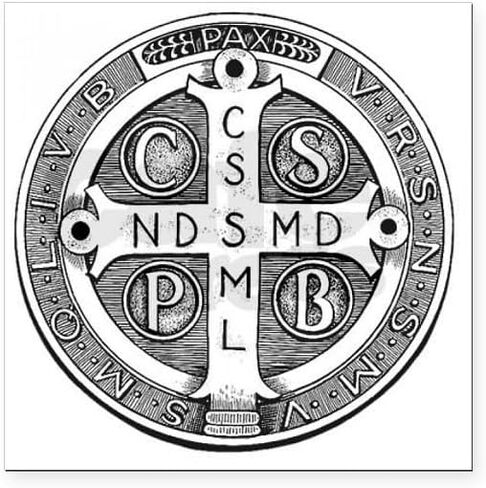 ميدالية Cafepress من Saint Benedict Square Car Magnet 3 × 3 مربع مغناطيس ، شاشة المصد المغناطيسي in Kuwait