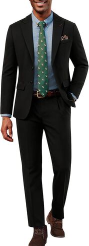 PJ PAUL JONES Mens 2 Piece Suit Vintage Herringbone Tweed Suits 2 Button Peak Lapel Blazer Pants Set in Saudi Arabia