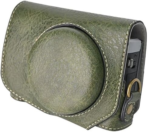 حافظة G7 X III/II، حافظة كاميرا من جلد الليتشي الرجعية لكامل الجسم لهاتف Canon PowerShot G7 X Mark III/II مع حزام للرقبة (أحمر) in Kuwait