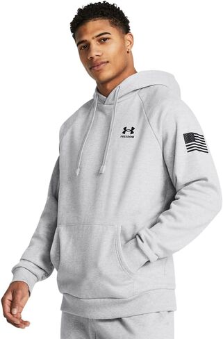 Under Armour Men's Freedom Flag Hoodie, (011) Mod Gray Light Heather / / Black, 3X-Large in Saudi Arabia