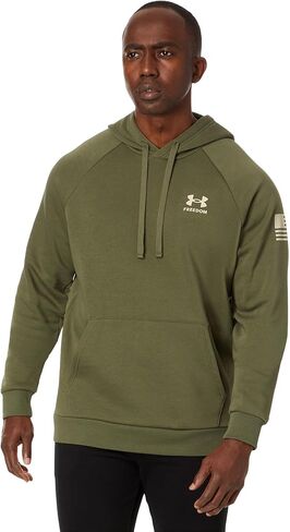 سترة بغطاء رأس بعلم الحرية للرجال من Under Armour، (011) رمادي فاتح منقط / / أسود، 3X-Large in Kuwait