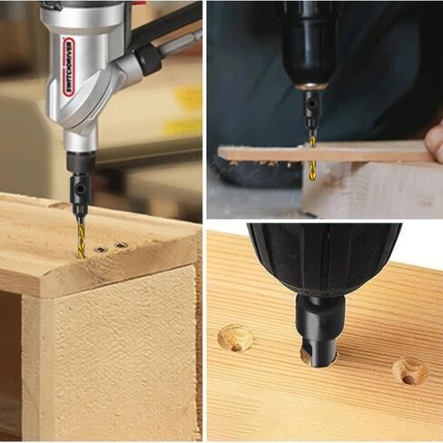 11PCS Countersink Drill Bit Set, Counter Sink Drill Bit for Wood, Wood Working Tools and Accessories, Hexagonal Shank Countersunk Drill Bits for Woodworking, Screw Hole Enlargement & Drill Bits in Saudi Arabia