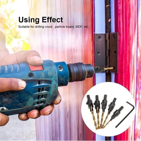 11PCS Countersink Drill Bit Set, Counter Sink Drill Bit for Wood, Wood Working Tools and Accessories, Hexagonal Shank Countersunk Drill Bits for Woodworking, Screw Hole Enlargement & Drill Bits in Saudi Arabia