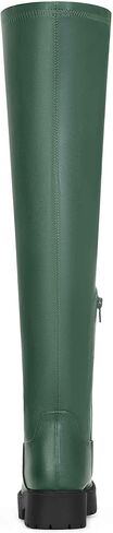 Allegra K Women's Platform Round Toe Lug Sole Chunky Low Heel Over Knee Thigh High Boots in Saudi Arabia