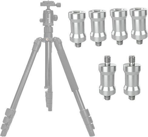 Tripod Mounting Adapter Screw High Strength 6061 Aluminium Seamless 1/4 to 3/8 Inch Conversion for Professional Photography Universal Light Stand in Saudi Arabia