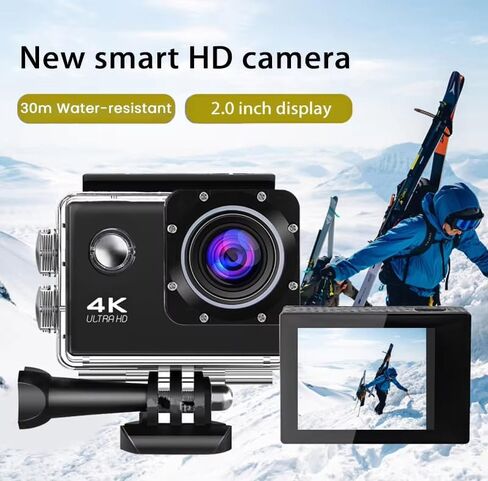 كاميرا الحركة لـ Yamaha YZF R3 R25 MT03 MT25، مع دعم تسجيل 4K، كاميرا دراجة نارية خوذة رياضية EIS، تسجيل حلقي، فاصل زمني، تشغيل، B رمادي in Kuwait
