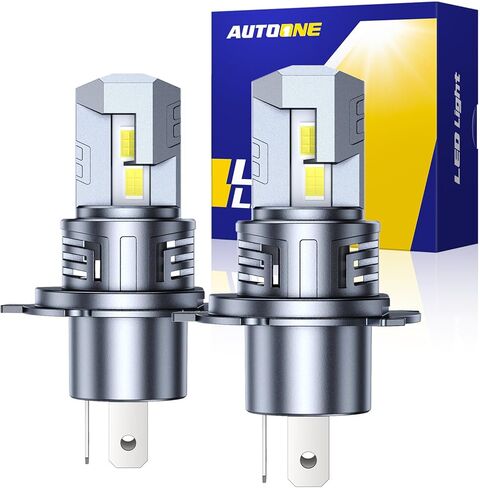 AutoOne 80000lm 9005/Hb3 و H11/H9/H8 مصابيح ضوء الضباب ، سطوع 800 ٪ HB3 H11 لمبات مع مروحة التبريد ، 6500K بيضاء ، حزمة من 4 in Kuwait