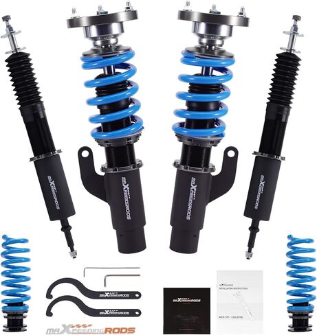 MaxPeedingRods Coilover لـ BMW 3 Series E90 E92 AWD 2006-2011 ، 24 مستويات مثبطات التعليق قابلة للتعديل ، والارتفاع القابل للتعديل T6. in Kuwait