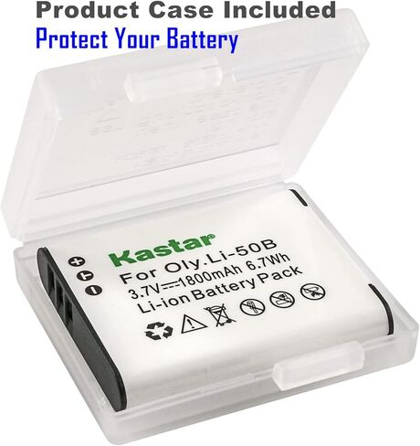 Kastar 3 عبوات من البطاريات وشاحن USB ثلاثي LCD متوافق مع Pentax D-Li92، Optio WG-10، WG-20، Optio WG-30، Optio WG-40، Optio WG-50، Optio WG-60، Optio WG-70، Optio WG-80، Optio I-10، Optio RZ10 in Saudi Arabia
