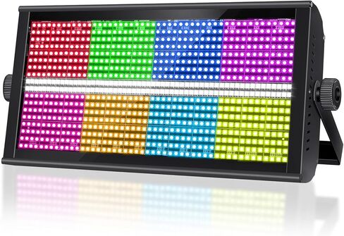 DJ Strobe Light للحفلات، 80W 432 LEDs RGB 3IN1 Stage Strobe&Wash Lights Bar مع التحكم في التطبيق DMX512 الصوت المنشط DJ Disco Strobe Lights لعيد الهالوين وحفلات الزفاف ونادي العرض in Kuwait