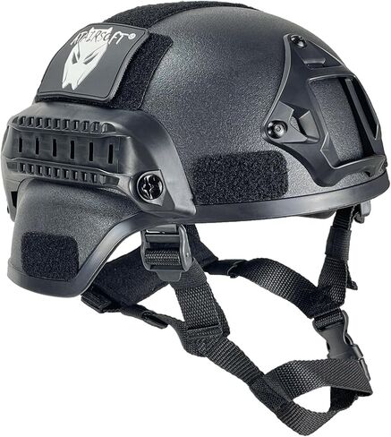 خوذة ATAIRSOFT التكتيكية Airsoft Paintball MICH 2000 مع حاجز جانبي وحامل NVG in Kuwait