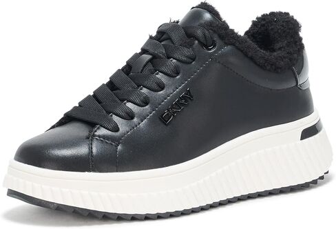 DKNY Womens Laraline Platform Sneaker with Fur in Saudi Arabia
