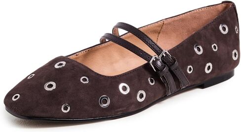 حذاء مسطح نسائي من Madewell Greta بحزام مزدوج in Kuwait