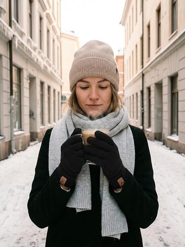 Touchscreen Winter Gloves for Men Women Warm Thermal Knit Gloves for Driving Running Hiking in Saudi Arabia