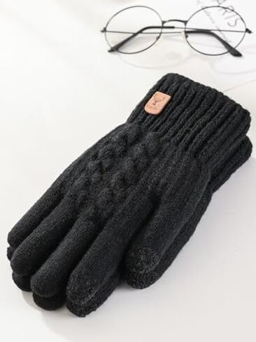 Touchscreen Winter Gloves for Men Women Warm Thermal Knit Gloves for Driving Running Hiking in Saudi Arabia