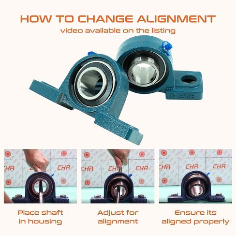 CHR Pillow Block Bearings | UCFL205-16 | 2 Pack | Flange Mounted Pillow Block Bearings - Chrome Steel Bearings with 1" Bore | ISO 9001-2015 Certified in Saudi Arabia