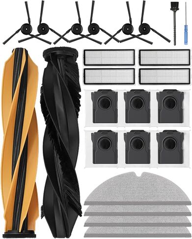 yivy 28pcs قطع الغيار لـ Dreame L10S Ultra/ L10 Ultra/ L10S Pro/ L10S Pro Gen 2/ L10 Prime (ليس لـ L10S Pro Ultra Heat) ؛ Xiaomi x10+/ x20+ الملحقات: 2 فرش رئيسية ، 6 فرشاة جانبية ، 8 Mop Pad in Saudi Arabia