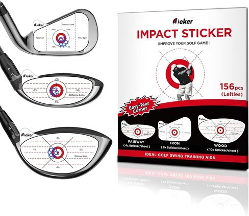 Novelty Golf Impact Tape – 156pcs Emoji Swing Training Stickers for Driver, Iron & Wood | Tear-Off, Waterproof, Instant Feedback in Saudi Arabia
